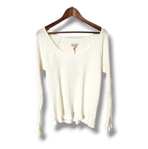 Knox Rose Slim Fit Long Sleeve Ribbed Lightweight Sweater | XL